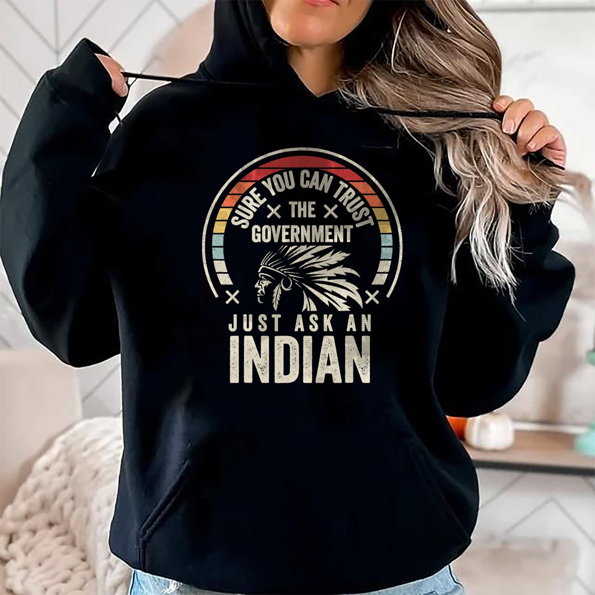 Native American T-Shirts, Vintage Native American Unisex T-Shirt/Hoodie/Sweatshirt HLT00 - Retro Vintage Native American Trust Government