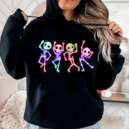 Best Thanksgiving Family Shirt , Funny Thanksgiving UnisexT-Shirt/Hoodie/Sweatshirt HLT00 - Glow in The Halloween Night Skeleton Funny Dancing Skeleton T-Shirt