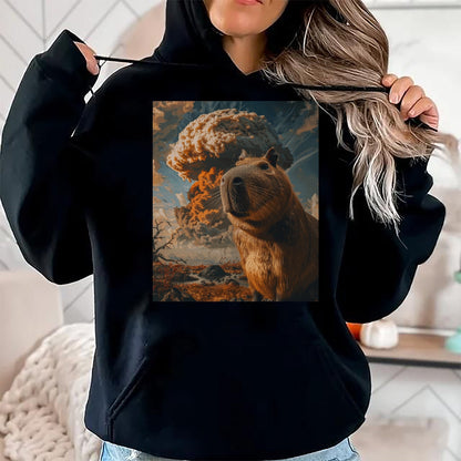 Cute Capybara Shirt, Funny Capybara Unisex T-Shirt/Hoodie/Sweatshirt HLT00 - Funny Graphic Capybara Long Sleeve T-Shirt (13)