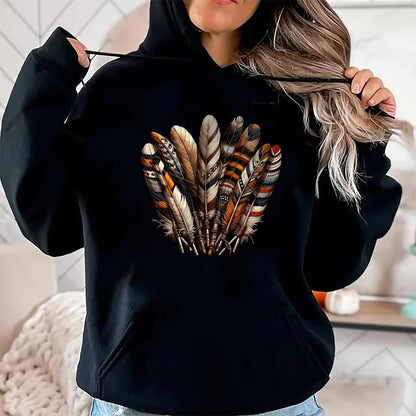 Native American T-Shirts, Vintage Native American Unisex T-Shirt/Hoodie/Sweatshirt HLT00 - Southwest Native American Indian Feather