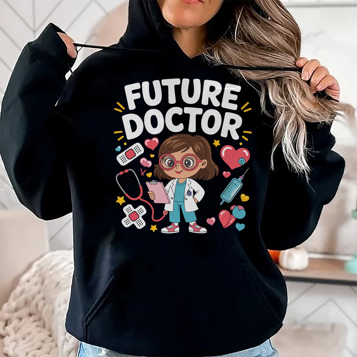Best Doctor Shirt, Funny Doctor UnisexT-Shirt/Hoodie/Sweatshirt HLT00 - Future Doctor - Future Doctor Cute Girl Medical Career Gifts for Girls Kids T-Shirt