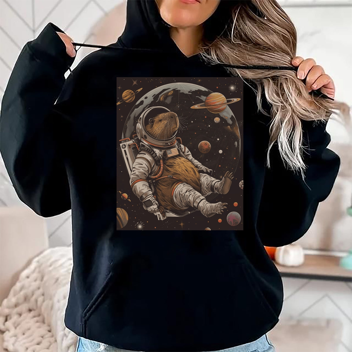 Cute Capybara Shirt, Funny Capybara Unisex T-Shirt/Hoodie/Sweatshirt HLT00 - Funny Graphic Capybara Long Sleeve T-Shirt (23)