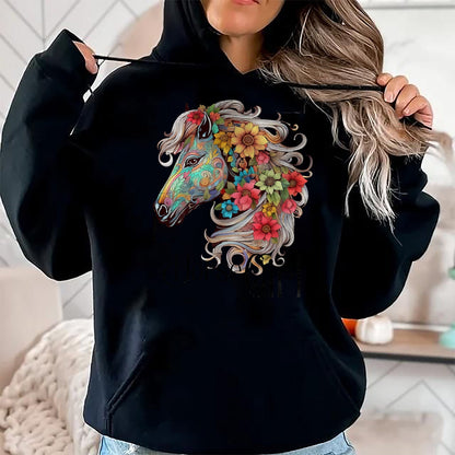 Best Horse Lover Shirt , Funny Horse UnisexT-Shirt/Hoodie/Sweatshirt HLT00 - Horse Girl - Just A Girl Who Loves Horses, Horseback Riding T-Shirt