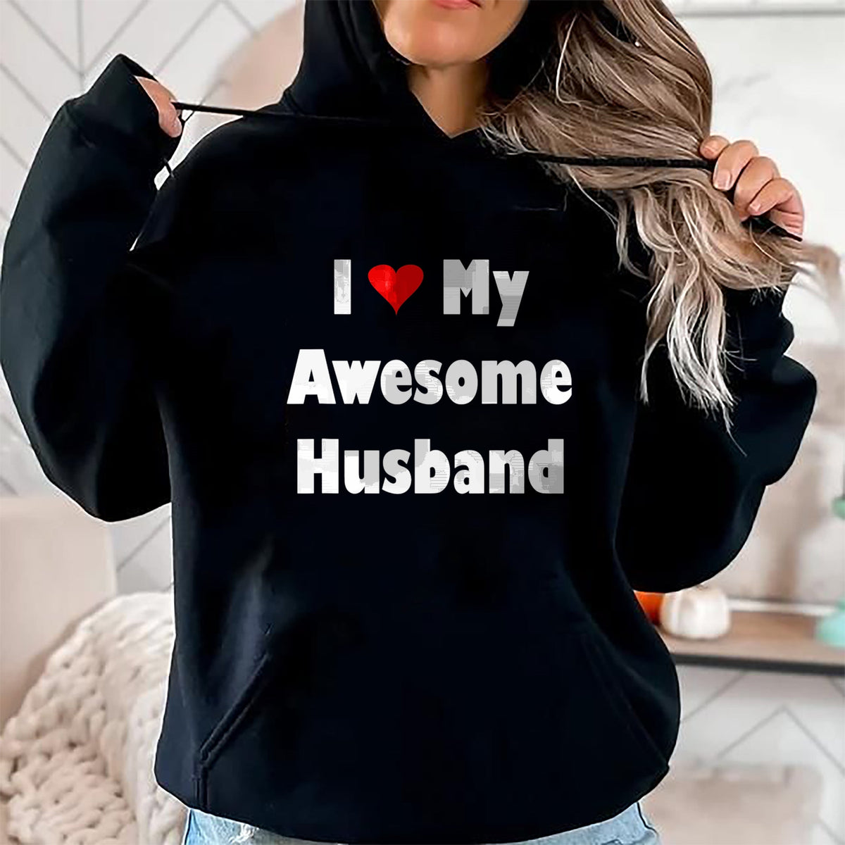 Best Wife Shirt, Wife and Husband Unisex T-Shirt/Hoodie/Sweatshirt HLT00 - Womens My Husband Is Awesome Tee I Love My Awesome Husband T-Shirt