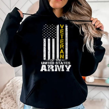 Proud Veteran Shirt, Funny Veteran UnisexT-Shirt/Hoodie/Sweatshirt HLT00 - Veteran of United States US Army Veteran Gold T-Shirt