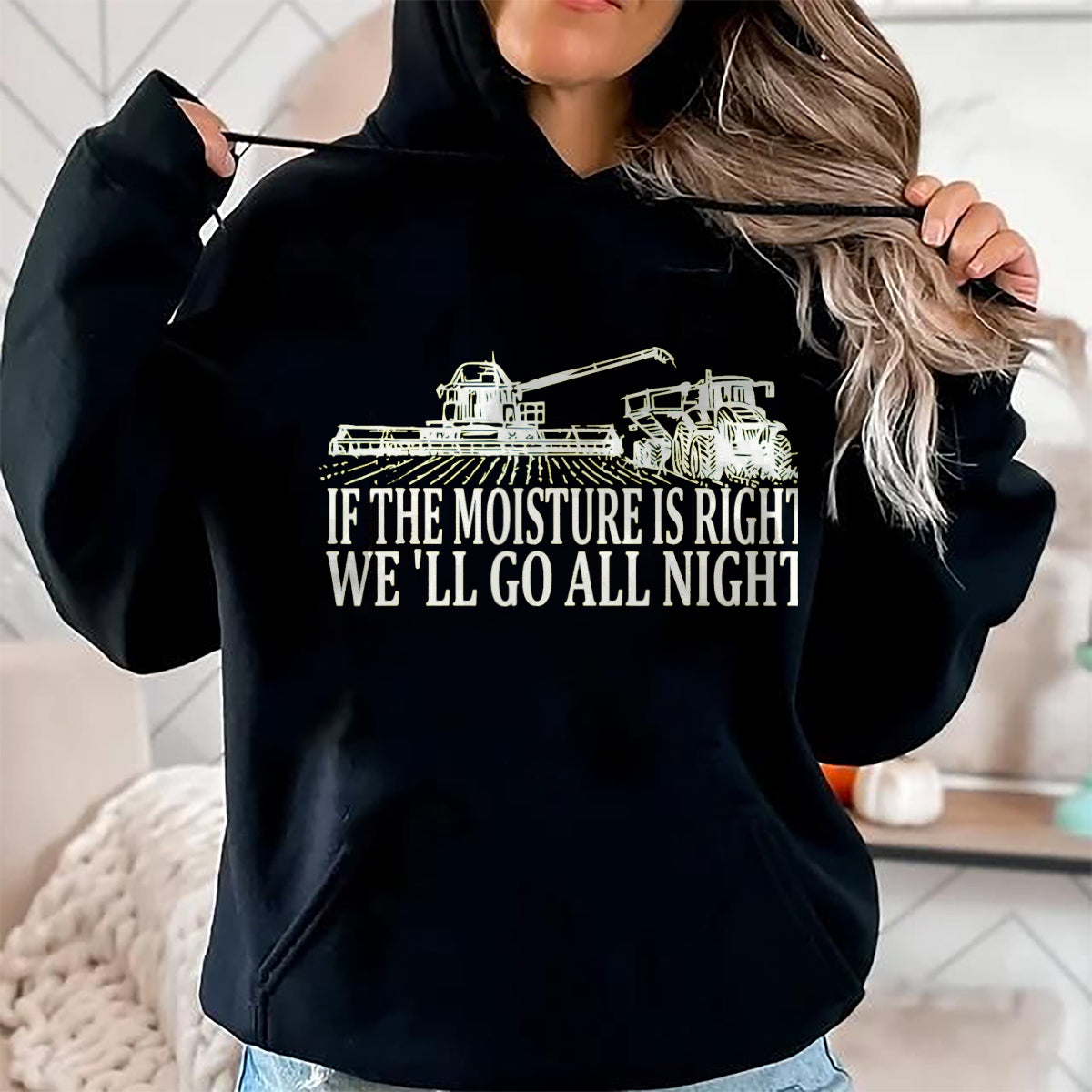 Best Farmer Life Shirt, Funny Farmer UnisexT-Shirt/Hoodie/Sweatshirt HLT00 - If The Moisture's Right We'll Go All Night Farmer for Men T-Shirt, Men, Black, 3X-Large