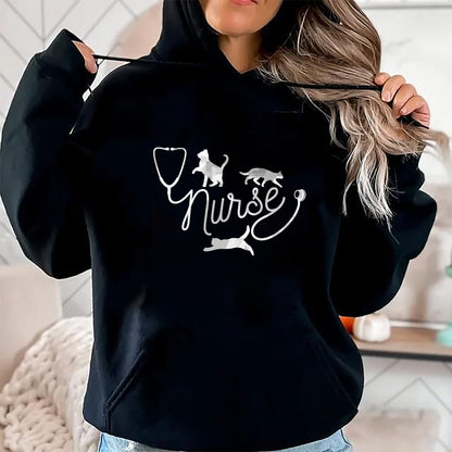 Funny Nurse Shirt, Nurse Unisex T-Shirt/Hoodie/Sweatshirt HLT00 - Nurse Cat Mom - RN Nurse and Cat Lovers T-Shirt (1)