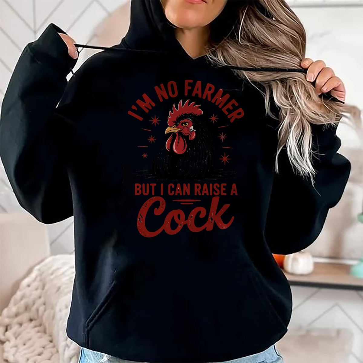 Best Farmer Life Shirt, Funny Farmer UnisexT-Shirt/Hoodie/Sweatshirt HLT00 - Funny I'm no Farmer but i can Raise a Cock, Farm Animal tee T-Shirt