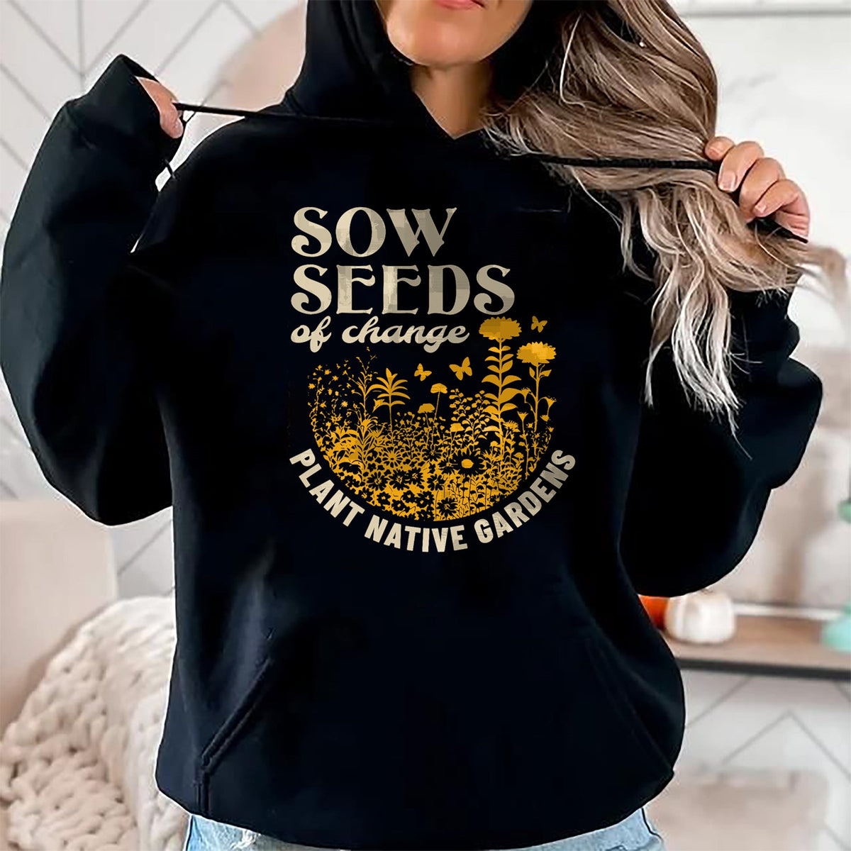 Native American T-Shirts, Vintage Native American Unisex T-Shirt/Hoodie/Sweatshirt HLT00 - Sow Seeds Of Change Plant Native Gardens