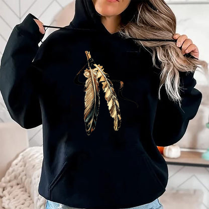 Native American T-Shirts, Vintage Native American Unisex T-Shirt/Hoodie/Sweatshirt HLT00 - Southwest Native American Indian Tribal Art Colorful Feather