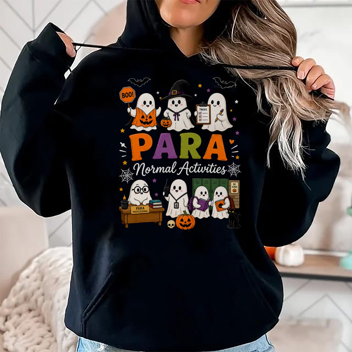 Best Teacher Shirt, Funny Teacher UnisexT-Shirt/Hoodie/Sweatshirt HLT00 - para Normal Activities SPED Teachers Ghost Fall Halloween T-Shirt