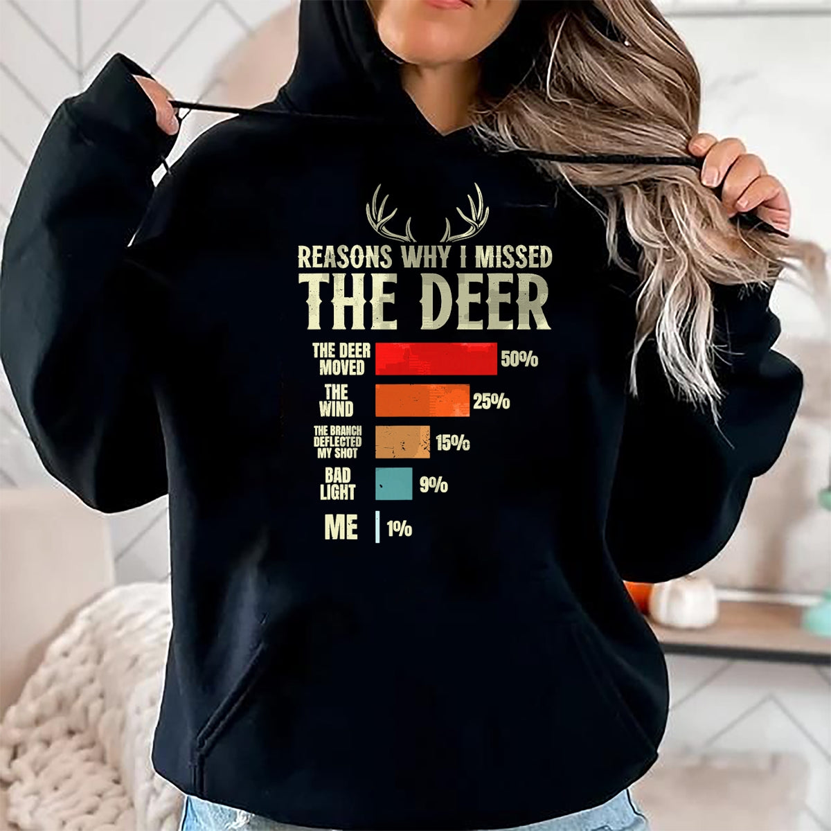 Funny Hunting Shirt, Gift For Hunting Lover Unisex T-Shirt/Hoodie/Sweatshirt HLT00 - Funny Hunter Reasons why i Missed the Deer Hunting T-Shirt