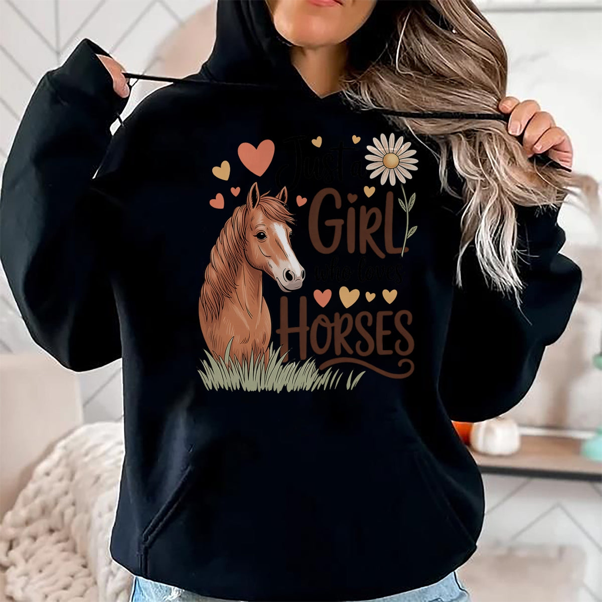 Best Horse Lover Shirt , Funny Horse UnisexT-Shirt/Hoodie/Sweatshirt HLT00 - Horse Riding for Girls Women - Just a Girl Who Loves Horses T-Shirt