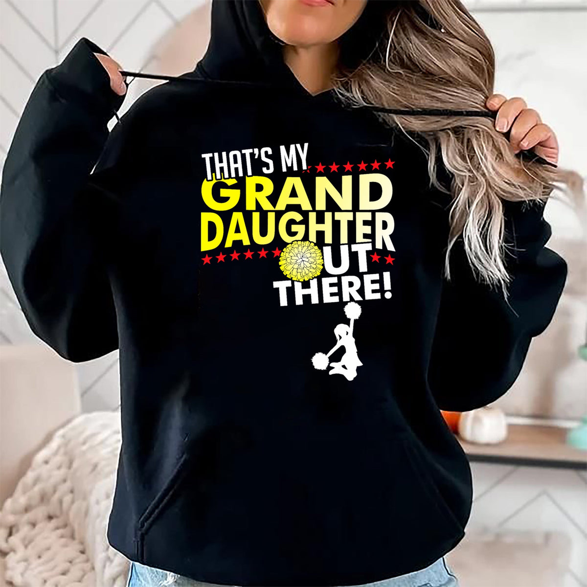 Best Grandpa Shirt, Proud Grandpa Unisex T-Shirt/Hoodie/Sweatshirt HLT00 - My Granddaughter - Cheerleader Grandpa & Grandma T Shirt T-Shirt