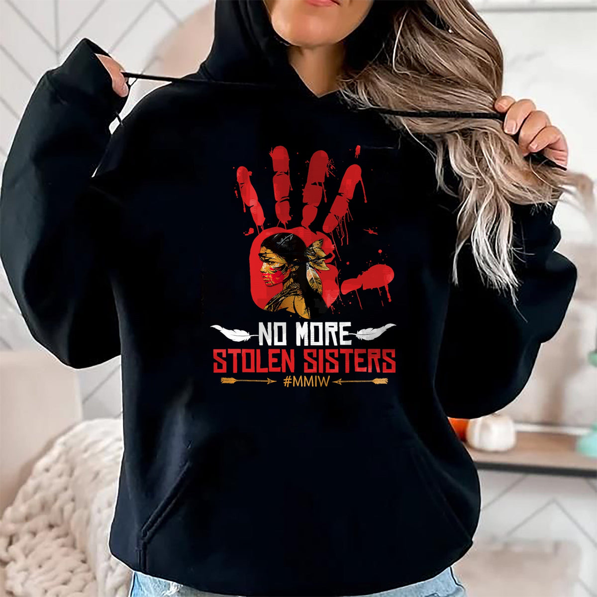 Native American T-Shirts, Vintage Native American Unisex T-Shirt/Hoodie/Sweatshirt HLT00 - Honor Awareness Native Americans No More Stolen Sisters (1)