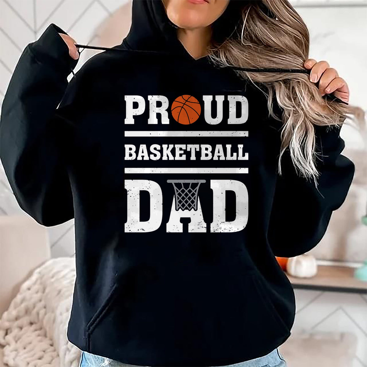 Gift for Dad Shirt, Funny Dad Unisex T-Shirt/Hoodie/Sweatshirt HLT00 – Basketball Lover Proud Basketball Dad Father_s Day Long Sleeve T-Shirt