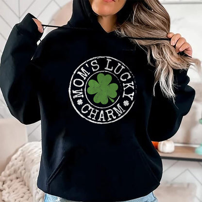 Gift for Mom Shirt, Funny Mom Unisex T-Shirt/Hoodie/Sweatshirt HLT00 - Moms Lucky Charm Irish Clovers Kids Boy Girl St Patricks Day T-Shirt