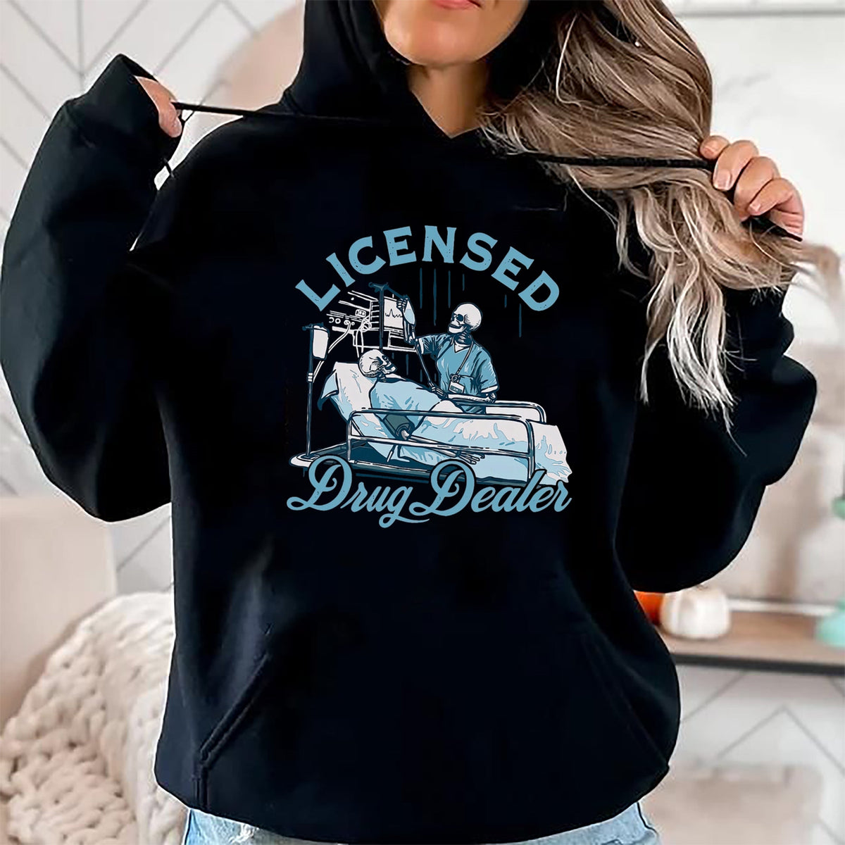 Funny Nurse Shirt, Nurse Unisex T-Shirt/Hoodie/Sweatshirt HLT00 - Licensed Drug Dealer Funny Nurse Doctor Humor Tee T-Shirt