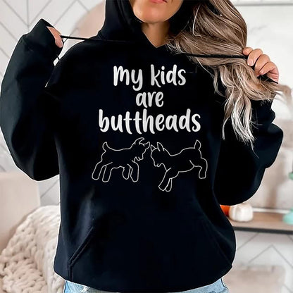 Best Farmer Life Shirt, Funny Farmer UnisexT-Shirt/Hoodie/Sweatshirt HLT00 - My Kids are Buttheads Goat Mom Farmer T-Shirt