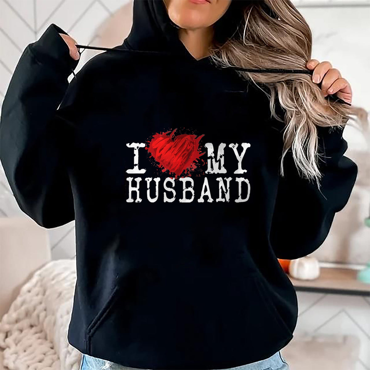 Best Wife Shirt, Wife and Husband Unisex T-Shirt/Hoodie/Sweatshirt HLT00 - I Love My Husband, Awesome Vintage Style Husband Love T-Shirt