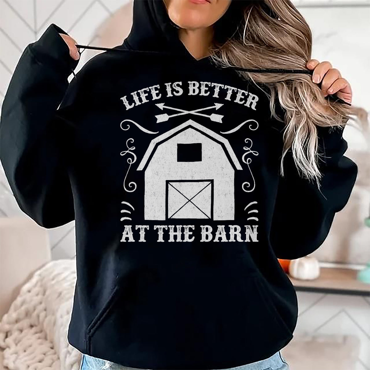 Best Horse Lover Shirt , Funny Horse UnisexT-Shirt/Hoodie/Sweatshirt HLT00 - Life Is Better At The Barn Shirt - Funny Farmer T Shirt T-Shirt