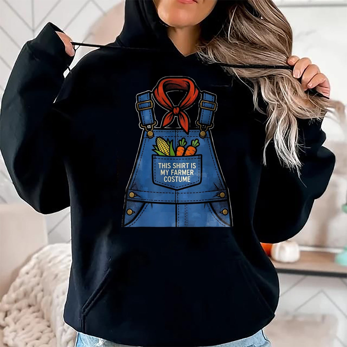 Best Farmer Life Shirt, Funny Farmer UnisexT-Shirt/Hoodie/Sweatshirt HLT00 - This Shirt Is My Farmer Costume Funny Halloween Overalls T-Shirt, Women, Heather Grey, X-Large