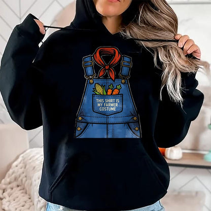 Best Farmer Life Shirt, Funny Farmer UnisexT-Shirt/Hoodie/Sweatshirt HLT00 - This Shirt Is My Farmer Costume Funny Halloween Overalls T-Shirt, Women, Heather Grey, X-Large