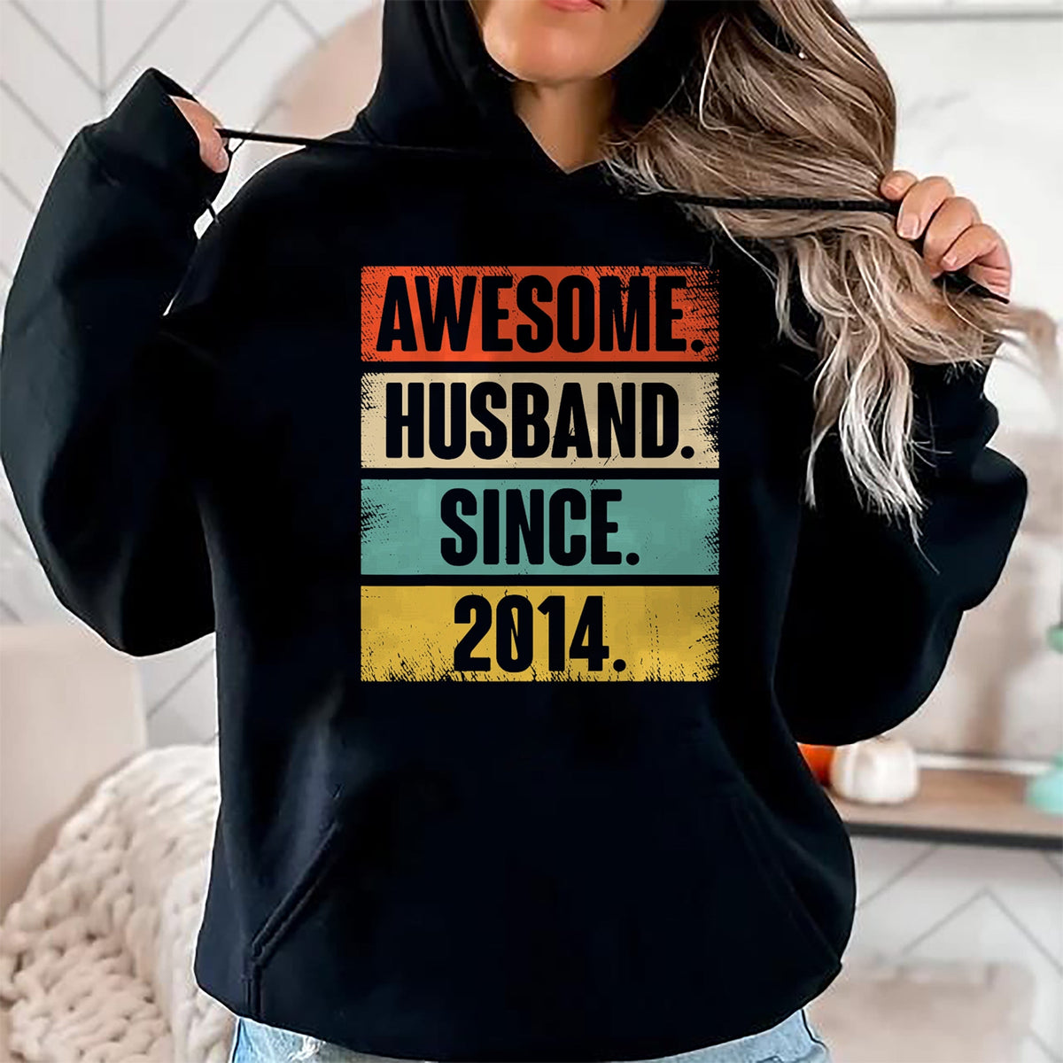 Best Wife Shirt, Wife and Husband Unisex T-Shirt/Hoodie/Sweatshirt HLT00 - 10th Wedding Anniversary Epic Awesome Husband Since 2014 T-Shirt