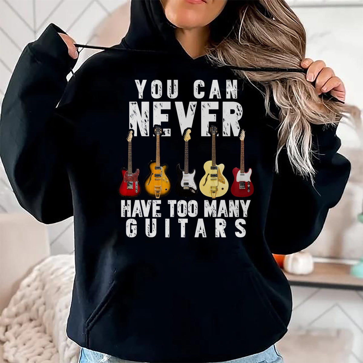 Guitar Lover Shirt, Funny Guitar UnisexT-Shirt/Hoodie/Sweatshirt HLT00 - You Can Never Have Too Many Guitars Music Funny Gifts Shirt T-Shirt