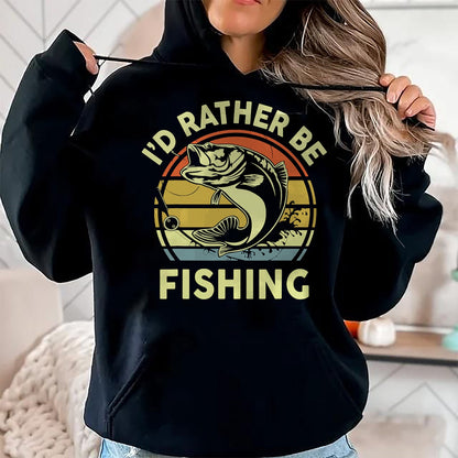 Funny Fishing Shirt, Gift For Fishing Lover Unisex T-Shirt/Hoodie/Sweatshirt HLT00 - Men_s Fishing Id Rather Be Fishing Graphic Tee Funny Fishing T-Shirt