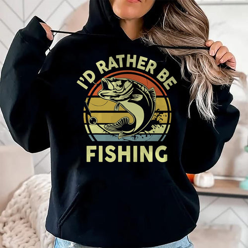 Funny Fishing Shirt, Gift For Fishing Lover Unisex T-Shirt/Hoodie/Sweatshirt HLT00 - Men_s Fishing Id Rather Be Fishing Graphic Tee Funny Fishing T-Shirt