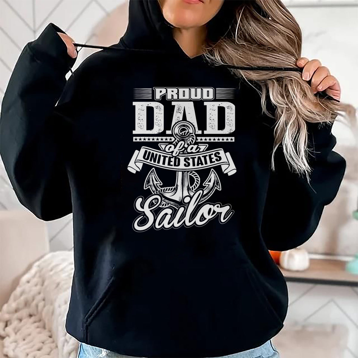 Gift for Dad Shirt, Funny Dad Unisex T-Shirt/Hoodie/Sweatshirt HLT00 – Mens Proud Dad of A United States Sailor T-Shirt