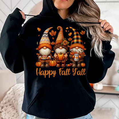 Best Thanksgiving Family Shirt , Funny Thanksgiving UnisexT-Shirt/Hoodie/Sweatshirt HLT00 - Happy Fall Y'all Gnome Pumpkin Autumn Thanksgiving Men Women T-Shirt
