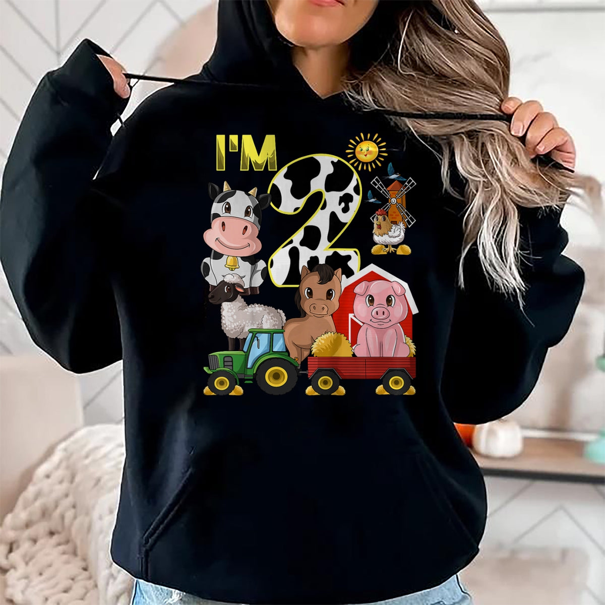 Best Farmer Life Shirt, Funny Farmer UnisexT-Shirt/Hoodie/Sweatshirt HLT00 - Kids Farm Animals Tractor 2nd Birthday 2 Year Old Birthday Party T-Shirt