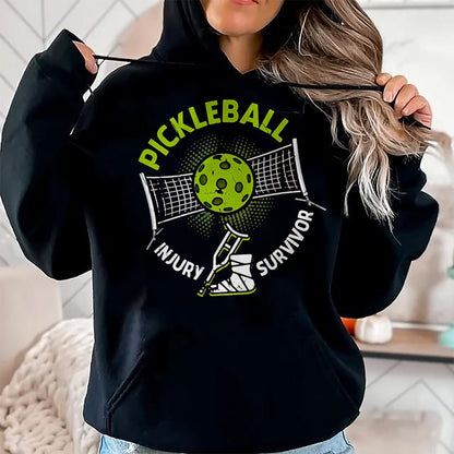 Funny Pickleball Shirt, Pickleball Lover Unisex T-Shirt/Hoodie/Sweatshirt HLT00 - Pickleball Injury Survivor Funny Pickle Sports Player for Seniors T-Shirt