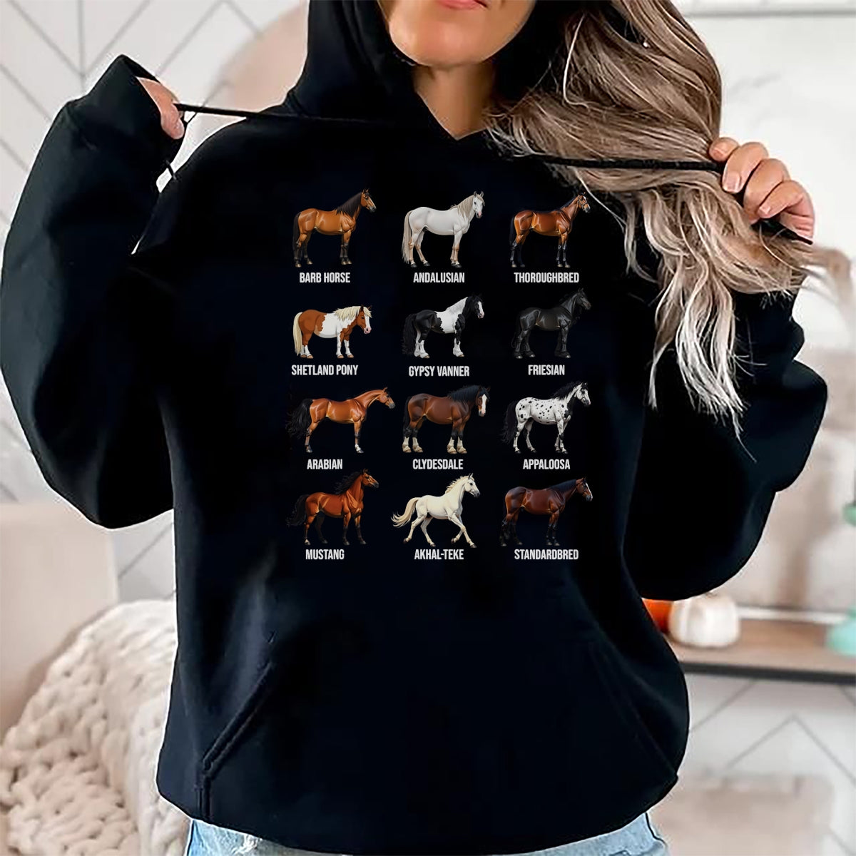 Best Horse Lover Shirt , Funny Horse UnisexT-Shirt/Hoodie/Sweatshirt HLT00 - Types of Horses Educational Horse Breeds Boys Girls Kids T-Shirt