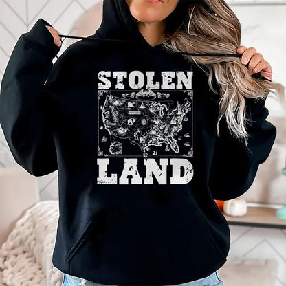 Native American T-Shirts, Vintage Native American Unisex T-Shirt/Hoodie/Sweatshirt HLT00 - Stolen Land Indian Pride Tribes Native American Indigenous