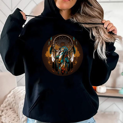 Native American T-Shirts, Vintage Native American Unisex T-Shirt/Hoodie/Sweatshirt HLT00 - Native American Dreamcatcher Indian Design