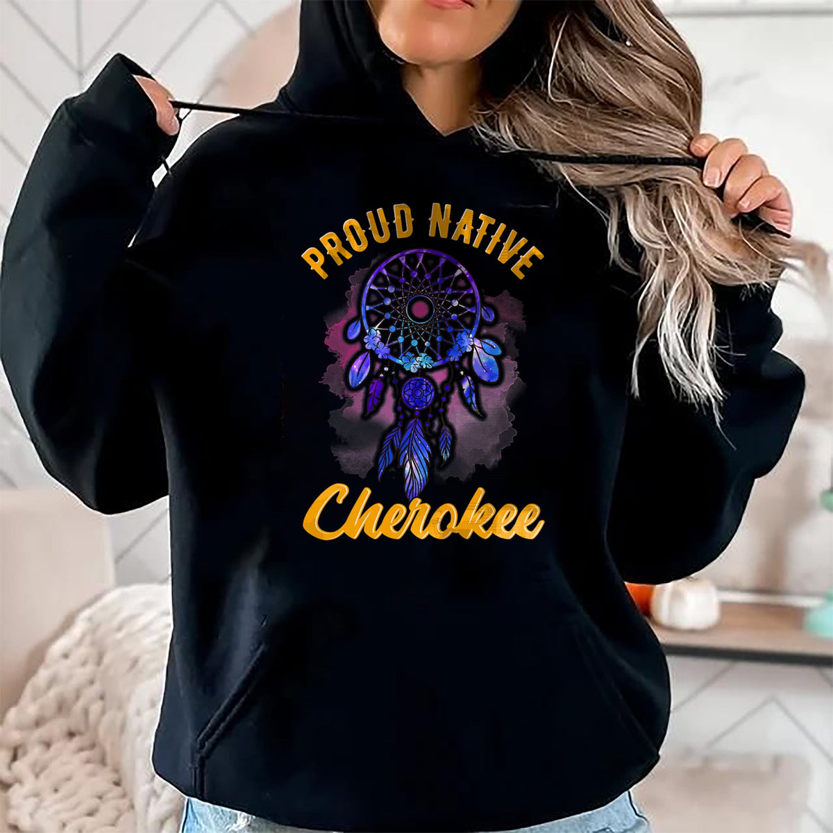 Native American T-Shirts, Vintage Native American Unisex T-Shirt/Hoodie/Sweatshirt HLT00 - Proud To Be Cherokee Native American Indian