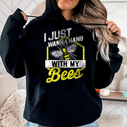 Best Farmer Life Shirt, Funny Farmer UnisexT-Shirt/Hoodie/Sweatshirt HLT00 - Hang with My Bees - Beekeeper & Beekeeping Gift T-Shirt T-Shirt