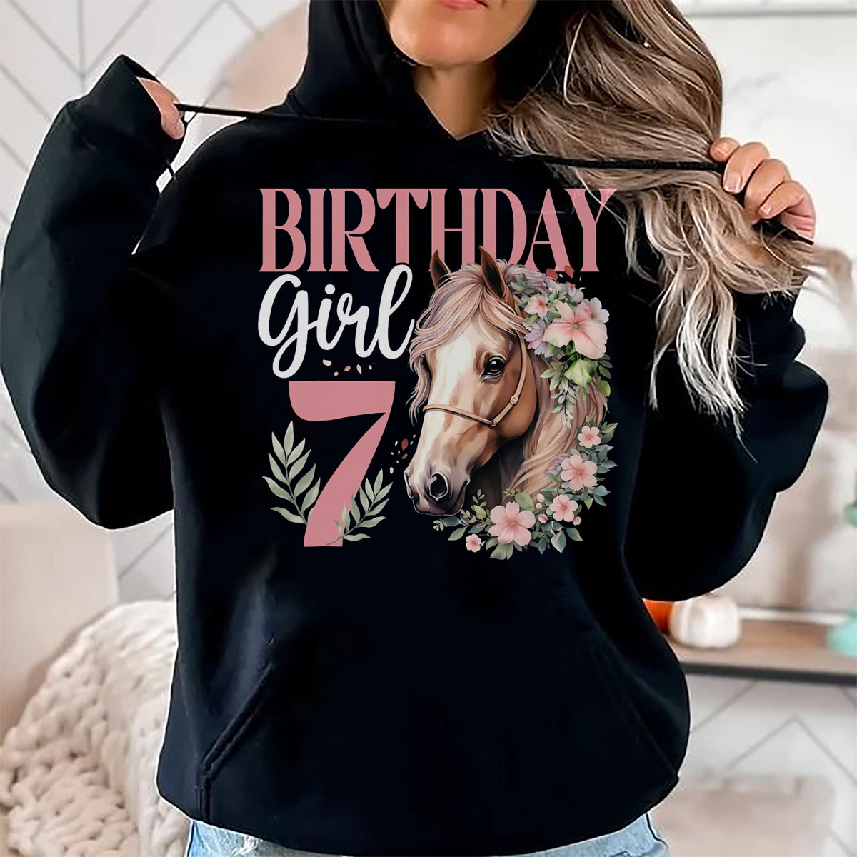 Best Horse Lover Shirt , Funny Horse UnisexT-Shirt/Hoodie/Sweatshirt HLT00 - Kids 7th Birthday 7 Year Old Girl Horses T-Shirt