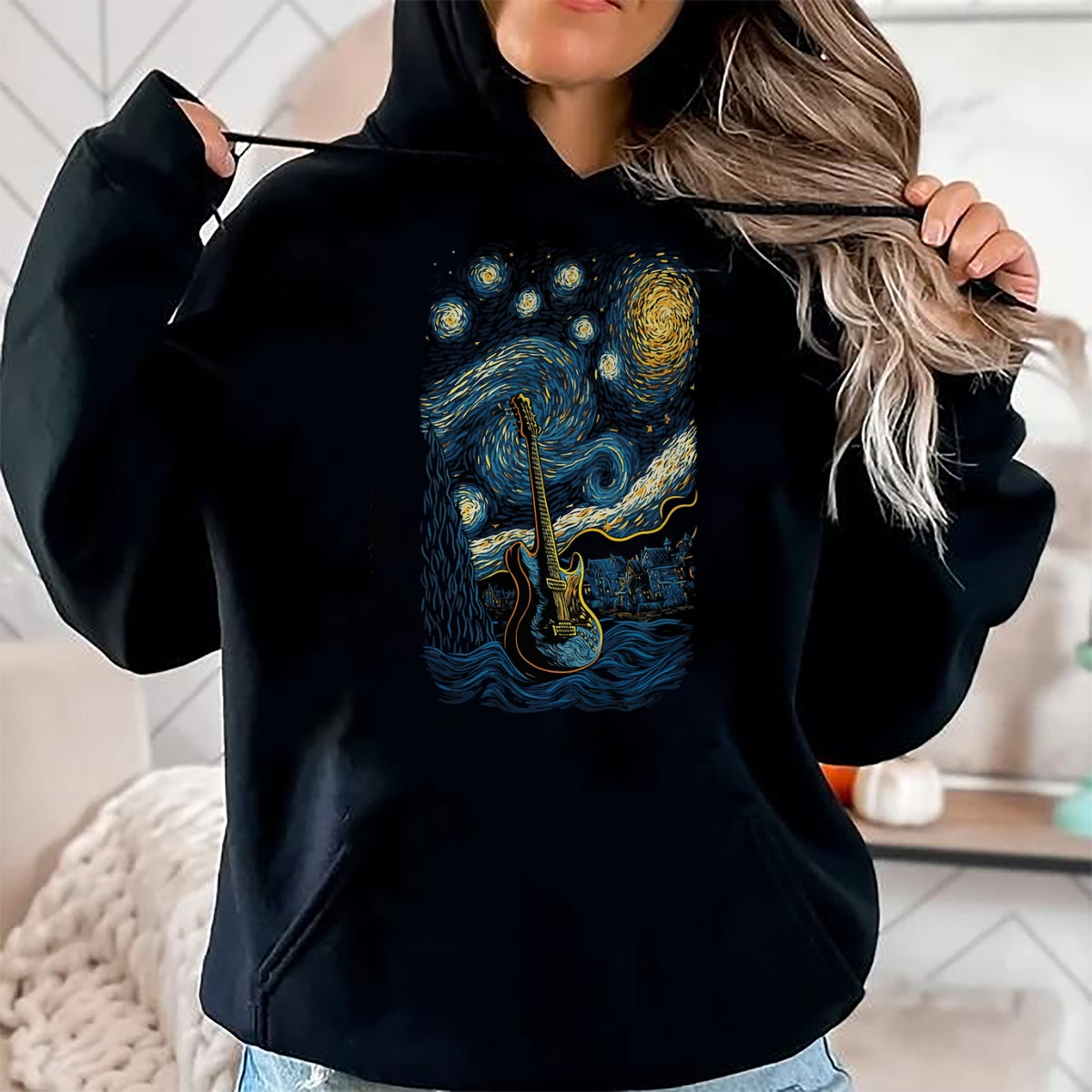 Guitar Lover Shirt, Funny Guitar UnisexT-Shirt/Hoodie/Sweatshirt HLT00 - Starry Guitar Gifts Guitarist Rock Concert Festival Guitar T-Shirt