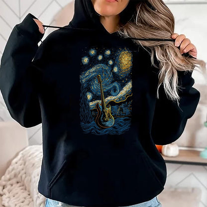 Guitar Lover Shirt, Funny Guitar UnisexT-Shirt/Hoodie/Sweatshirt HLT00 - Starry Guitar Gifts Guitarist Rock Concert Festival Guitar T-Shirt