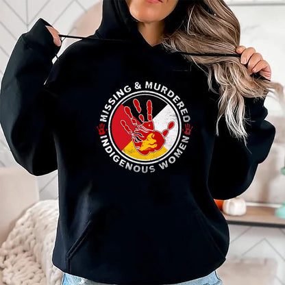 Native American T-Shirts, Vintage Native American Unisex T-Shirt/Hoodie/Sweatshirt HLT00 - MMIW Missing & Murdered Indigenous Women Red Hand
