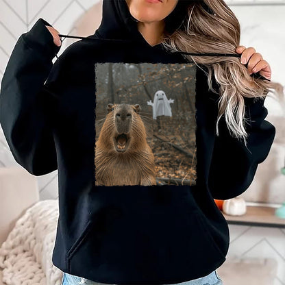Cute Capybara Shirt, Funny Capybara Unisex T-Shirt/Hoodie/Sweatshirt HLT00 - Funny Capybara Halloween T-Shirt