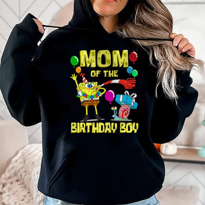 Gift for Mom Shirt, Funny Mom Unisex T-Shirt/Hoodie/Sweatshirt HLT00 - Mademark x SpongeBob SquarePants - SpongeBob Mommy of the Birthday Boy Theme Party T-Shirt