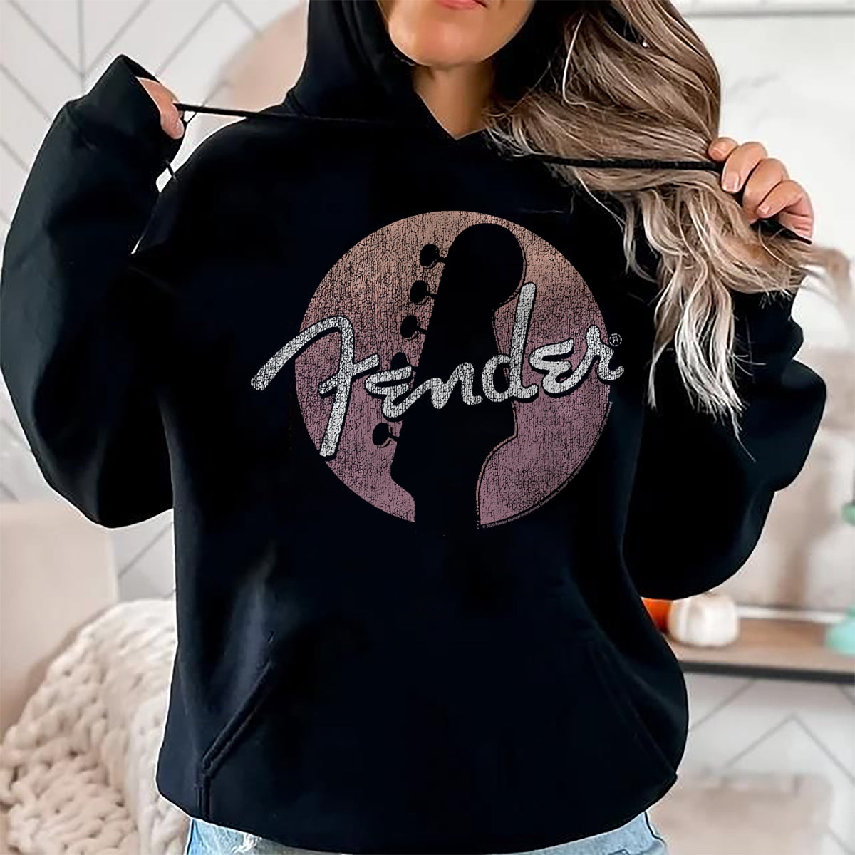 Guitar Lover Shirt, Funny Guitar UnisexT-Shirt/Hoodie/Sweatshirt HLT00 - Fender Circle Guitar Headstock Logo T-Shirt