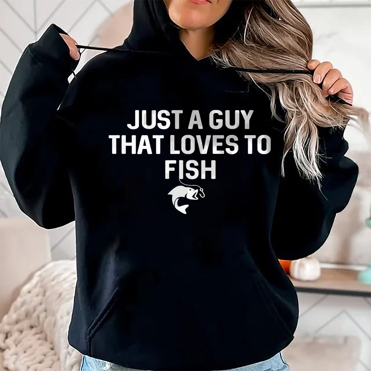 Funny Fishing Shirt, Gift For Fishing Lover Unisex T-Shirt/Hoodie/Sweatshirt HLT00 - Just A Guy That Loves to Fish Angler Fisherman Gifts Fishing T-Shirt