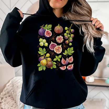 Best Farmer Life Shirt, Funny Farmer UnisexT-Shirt/Hoodie/Sweatshirt HLT00 - Women's Fresh Fig Farmer Market Vintage Y2K Summer Fruit Garden V-Neck T-Shirt