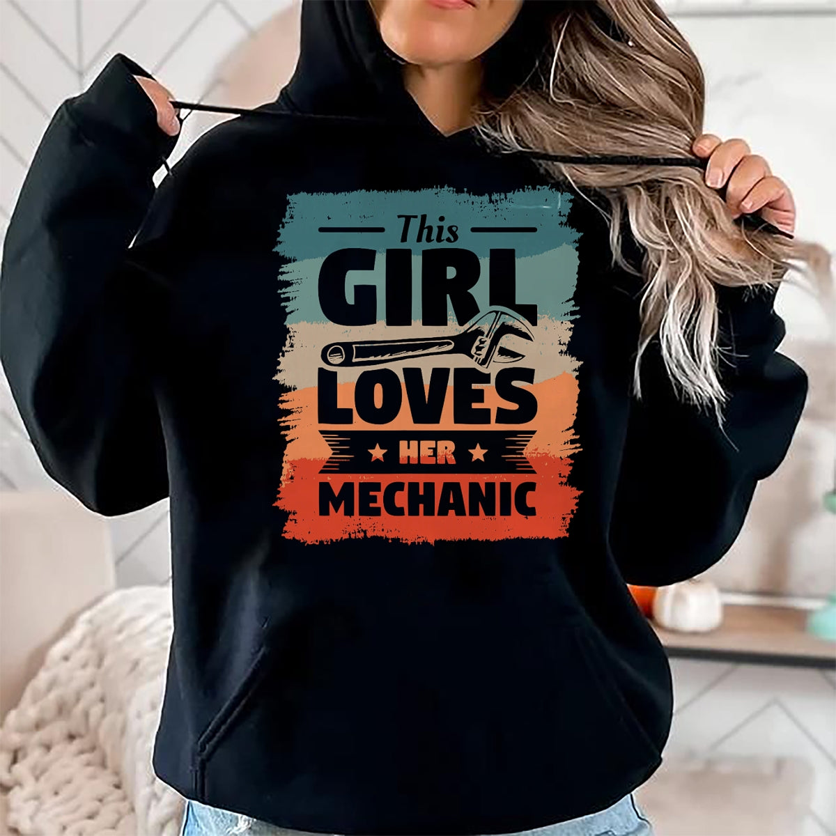 Best Mechanic Life Shirt, Funny Mechanic UnisexT-Shirt/Hoodie/Sweatshirt HLT00 - This Girl Loves Her Mechanic Girlfriend Wife Mechanics T-Shirt